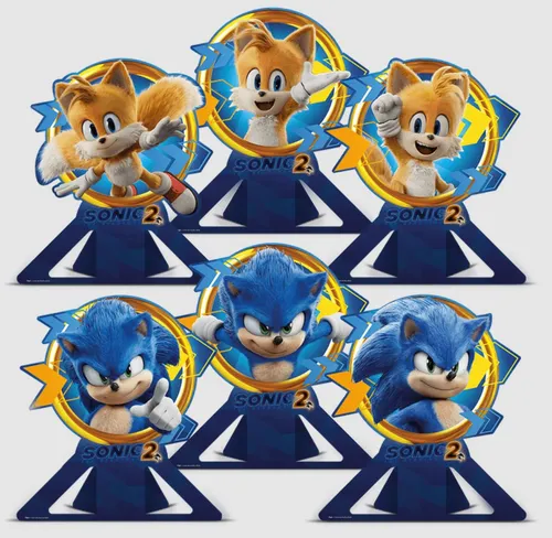 Decoração de Mesa Sonic Display - 06 Unidades