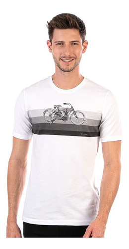 Imagen 1 de 5 de Playera Manga Corta De Hombre 100% Algodón Estampado Moda