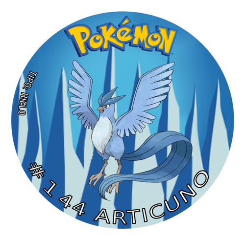 Mouse Pad Circular Pokemon Aves Legendarias Tazo Kanto
