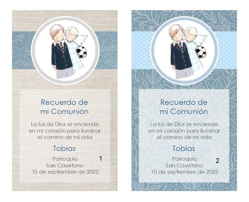 Kit Imprimible Tarjeta De Confirmación, Comunión Para Nene