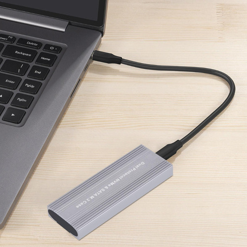 F Caja M.2 Usb C Adaptador Usb M2 Nvme Adaptador De Doble