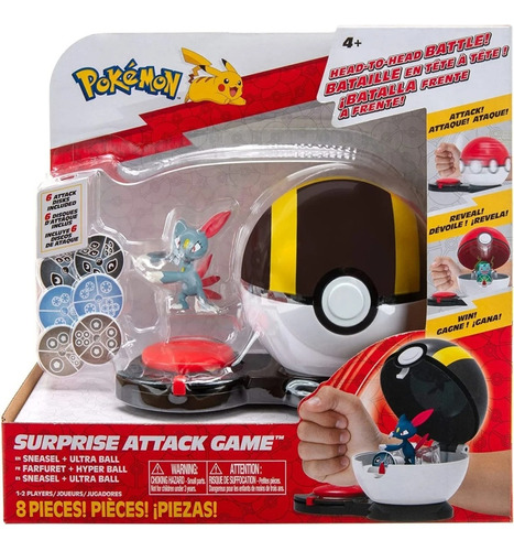 Pokémon Ataque Sorpresa Figura Sneasel + Pokebola Ultra Ball