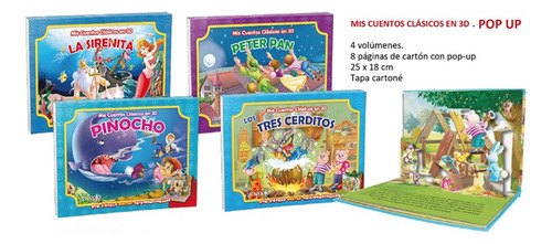 Mis Cuentos Clásicos 3d Pop-up - 4 Tomos