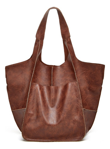 Bolso De Hombro Casual Suave De Gran Capacidad Para Mujer