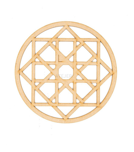 Mandalas Calados En Fibrofacil Mdf De 15 Cm De Diámetro