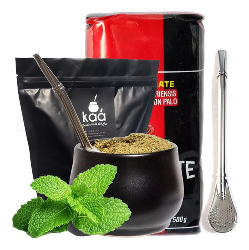 Juego De Mate Kit Matero Combo Argentino Bombilla, Limpiador