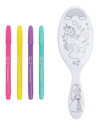Cepillo Para El Cabello Con Plumones Diy Bys Mini Me Color PRINCESS