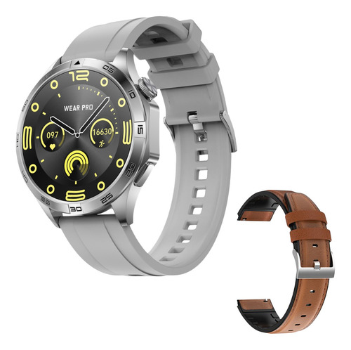 Reloj Smartwatch Hombre Dt5 Mate Plateado Llamadas 2 Mallas