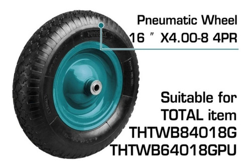 Rueda De Carretilla  Total Tools    Thtwb84018g-w