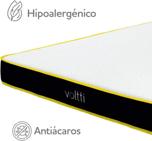 Colchón Individual Voltti Basic Nano Memory Foam | 16 Cm | Ergonomico | Disminuye Puntos De Presión | Certificado Certipur-us