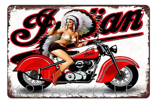 Rosefinch Stone Motorcycle Pin Up Girl Garage Shop Divertido