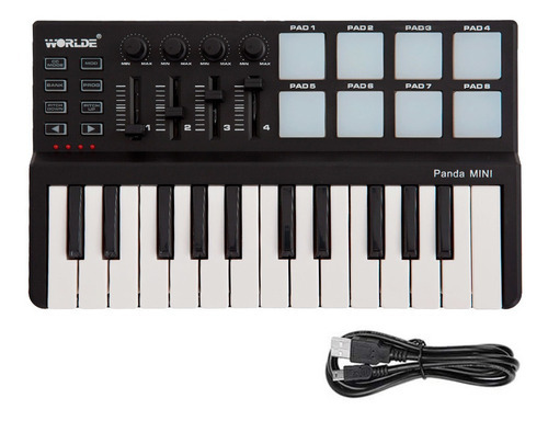 Controlador de teclado Panda Mini 25 teclas USB 8 pads