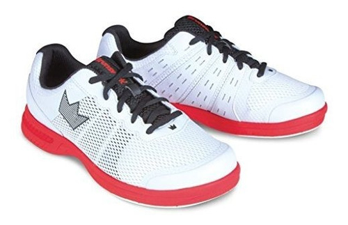 Zapatos De Bolos Brunswick Fuze Para Hombre - Blanco / Rojo