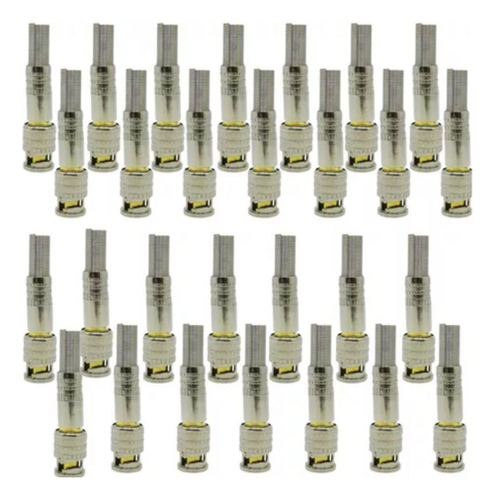Conector Bnc Macho Com Mola P/cabo 4mm Cftv, Aço Inox S30pb