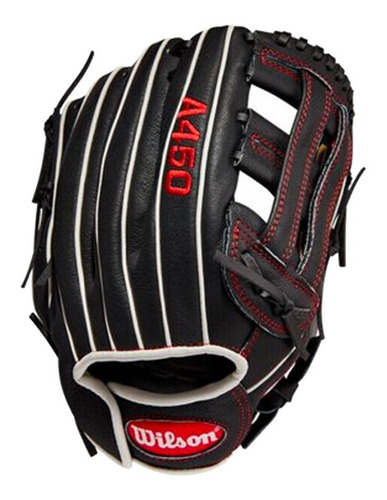 Guante Beisbol Wilson A450 Negro Rojo 11 In Infantil