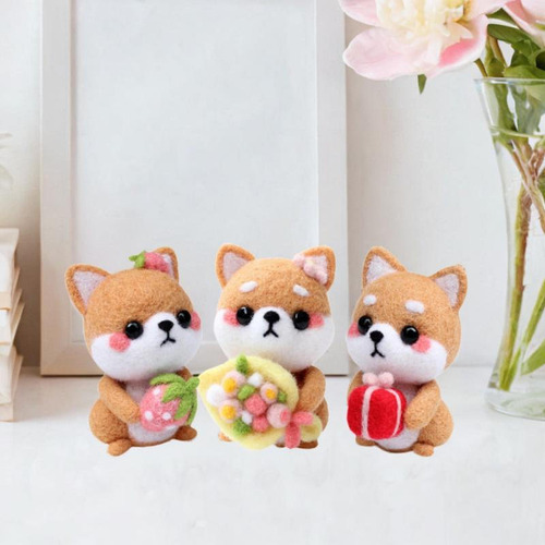 Felting Kit Animal Doll Felting Set Con Instrucción 3pcs
