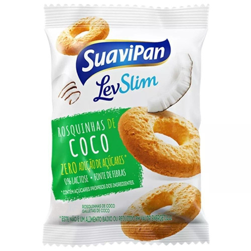 Imagem 1 de 1 de Biscoito Rosquinha sem Açúcar Sabor Coco Suavipan 35g