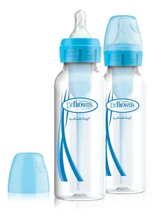 Biberones Dr Browns Options Estandar 2 Piezas 250ml/8oz 0m+ Color Azul