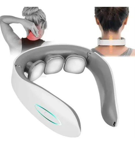 Masajeador De Cuello Eléctrico Cervical Electromagnético Blanco