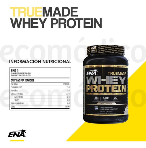 Imagen 2 de 6 de True Made Whey Protein 2 Lb 2x1 Ena Aislada Concentrada