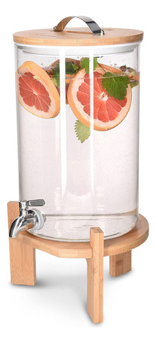 Dispensador De Bebidas Con Soporte 1.8 Galones (7l)de Vidrio