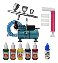 Comprar Aerografo Kit Completo Reposteria Compresor Pinturas Fleibor