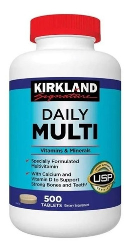 Daily Multi Kirkland Signature 500tabs Multivitaminas Y Mine Sabor Neutro