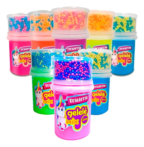 Geleca Gelelé Mix Slime Unicórnio - 152g Doce Brinquedo