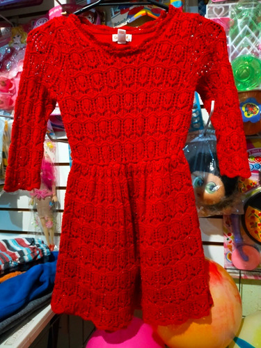 Vestido Niña, Marca Cat & Jack, Color Rojo, Talla 5