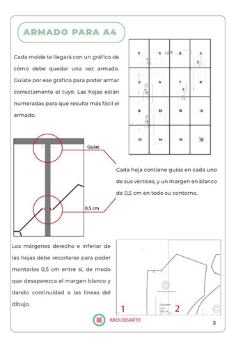 Moldearte Moldería Digital - Bikini Con Volado A4 - 6 Talles