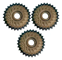 Comprar 3 Catracas Roda Livre 7 V Roscau002F 21 Marchas Bike Modelo Gts