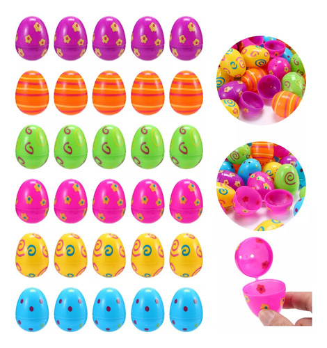 Huevos De Pascua Gigantes Rellenables De Plástico 30 Pzs