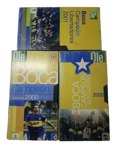 Boca Juniors Vhs Coleccion Boca Campeon Lote 3 *buen Estado*