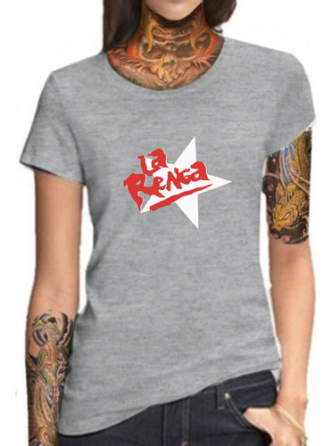 Remera Mujer Gris Sublimada Personalizada La Renga