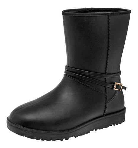 Botin De Lluvia De Top Moda Para Mujer Negro 2646 T6