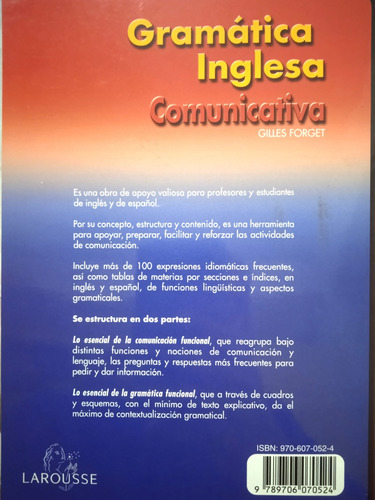 Larousse Gramática Inglesa Conunicativa (muy Buen Estado) (Usado)