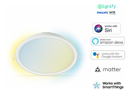 Imagen 3 de 9 de Wiz Downlight Inteligente 24w Luz Cálida-fría Wi-fi Google