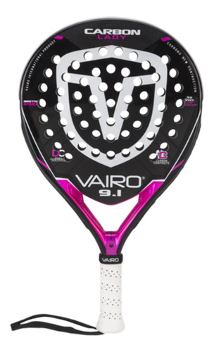 Pala Pádel Vairo 9.1 Carbon Lady Negro Rosa Mujer Avanzado