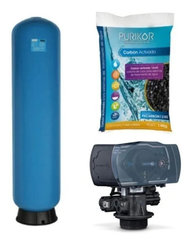 Filtro De Carbon Activado 12x48 Válv. Automatica 2 Ft3 Color Azul
