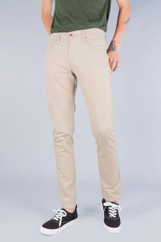 Jeans Oggi Hombre (iron) Cintura Media Slim Fit Solo T (34)