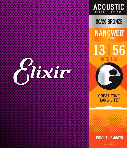 Encordoamento Elixir Violão Aço 0.13 Bronze Nanoweb 11102