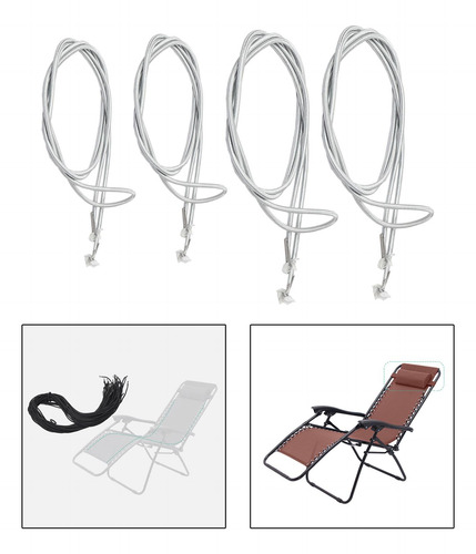 4 Piezas De Cuerda Elástica Para Silla De Jardín, Cuerdas