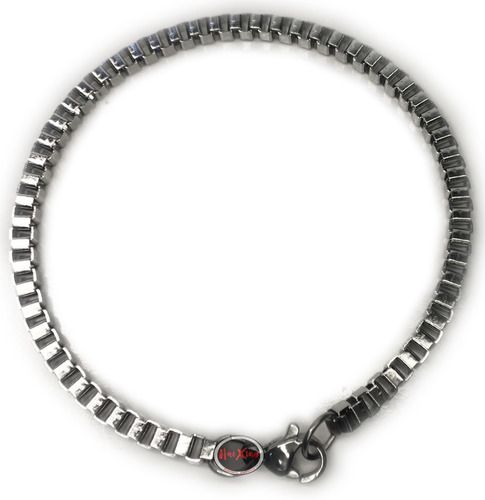 1 Pulsera Veneciana 5.0-21cm Gruesa Hombre Acero Quirurgico 