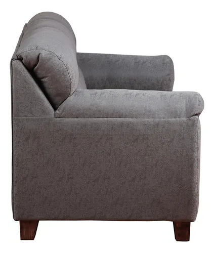 Sofá Ivannia 3 Cuerpos Lino Sidelli Gris / Muebles América