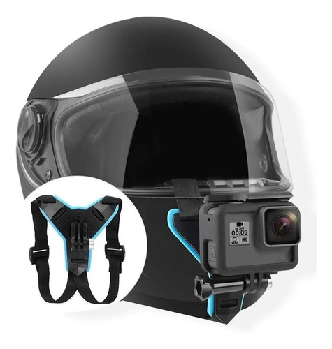 Soporte Arnés De Casco Moto Para Gopro