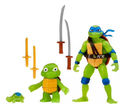 Tortugas Ninja Formacion De Leonardo 3 Figuras De Evolucion