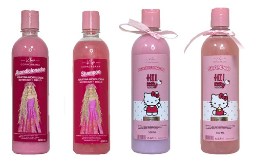 Kit X6 Shampoo / Acondicionador De Hello Kitty / Barbie