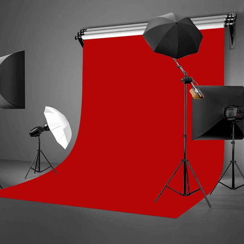 Tecido De Fundo Infinito Algodão Vermelho 1.8x2.8m Estúdio Desenho Impresso Liso