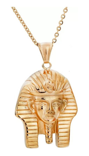 Collar Faraón Egipcio Inoxidable Bañado Oro Joyería Hombre