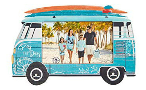 Beachcombers 8  Resina 4x6 Azul Marco De Imagen De Autobús S